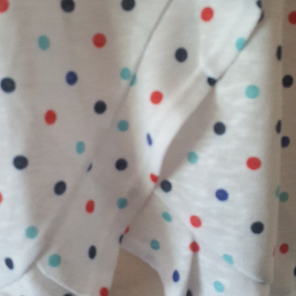 Women's Casual  Philosophy Open Back Dot Top sz Small runs big - Picture 5 of 6